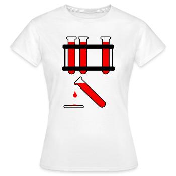 Analyse de sang - T-shirt Femme - blanc - Devant - AI Model Female 172 dark (172cm)