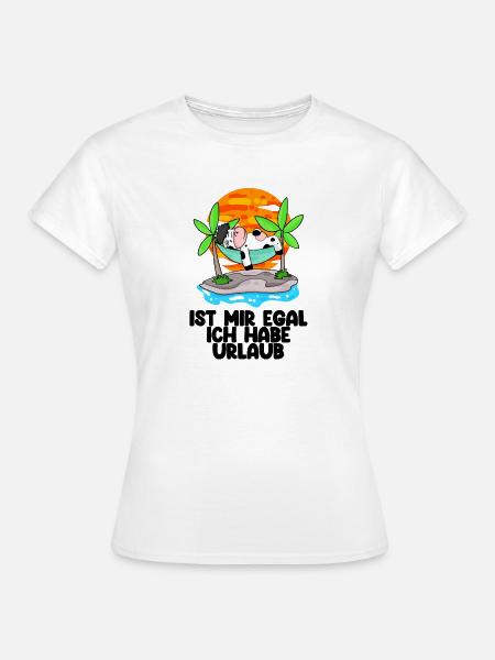 Urlaub Ferien Frei Kuh - Frauen T-Shirt - Weiß