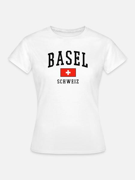 Basel Schweiz Flagge - Frauen T-Shirt - Weiß