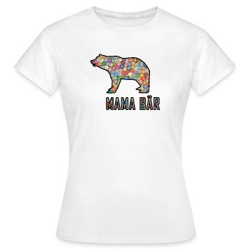 Mama Bär - Frauen T-Shirt - Weiß - Vorne - AI Model Female 172 dark (172cm)
