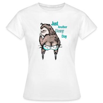 Occupé - T-shirt Femme - blanc - Devant - AI Model Female 172 dark (172cm)
