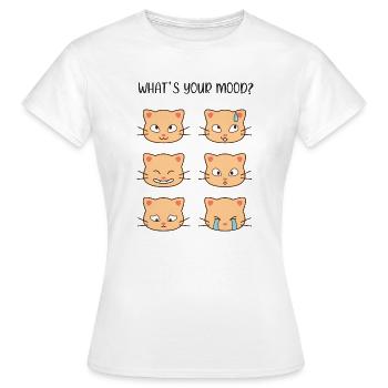 Katzen - wie ist deine Stimmung? - Frauen T-Shirt - Weiß - Vorne - AI Model Female 172 dark (172cm)