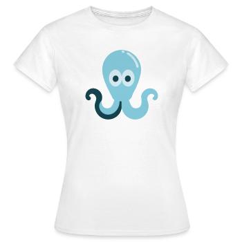 Calmar - T-shirt Femme - blanc - Devant - AI Model Female 172 dark (172cm)