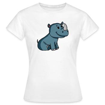 Rhino Nashorn - Frauen T-Shirt - Weiß - Vorne - AI Model Female 172 dark (172cm)