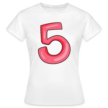 Number 5 Number - Women's T-Shirt - white - Front - AI Model Female 172 dark (172cm)