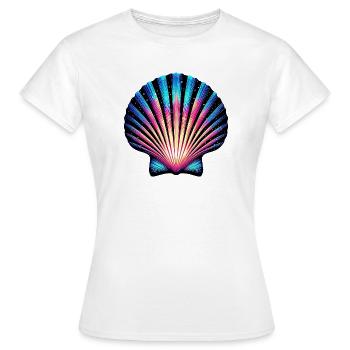 Jakobsmuschel-Schale - Frauen T-Shirt - Weiß - Vorne - AI Model Female 172 dark (172cm)