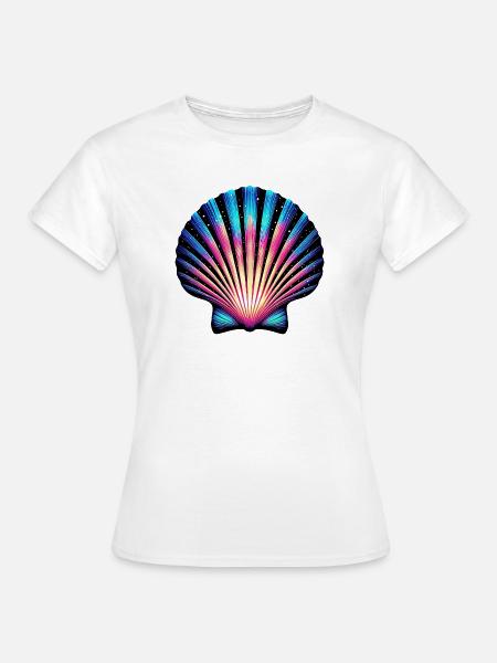 Jakobsmuschel-Schale - Frauen T-Shirt - Weiß