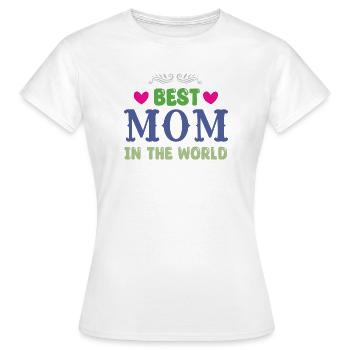 Meilleure maman du monde - T-shirt Femme - blanc - Devant - AI Model Female 172 dark (172cm)