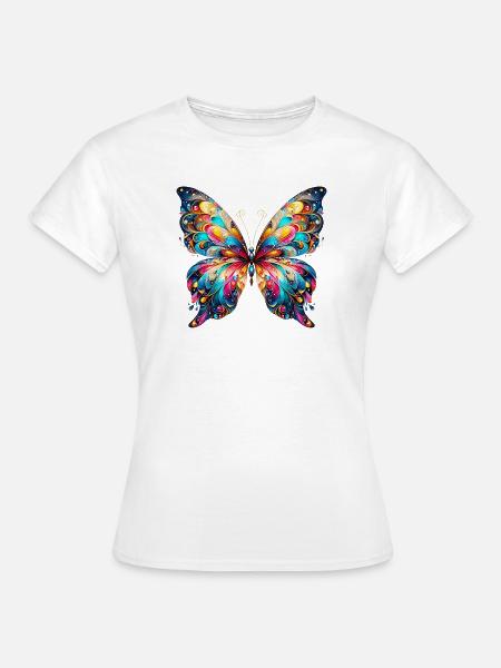Schmetterling - Frauen T-Shirt - Weiß