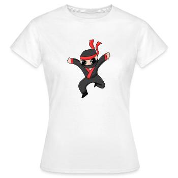 Ninja - T-shirt Femme - blanc - Devant - AI Model Female 172 dark (172cm)