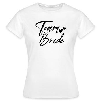 TEAM BRIDE Junggesellenabschied - Frauen T-Shirt - Weiß - Vorne - AI Model Female 172 dark (172cm)
