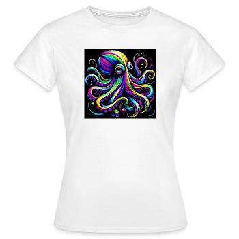 Krake - Frauen T-Shirt - Weiß - Vorne - AI Model Female 172 dark (172cm)