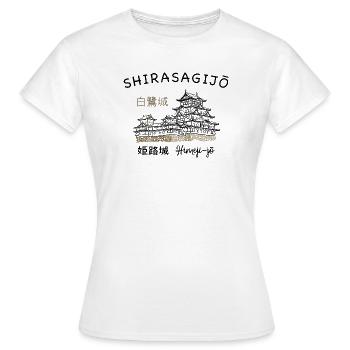 Château de Himeji-jo, Japon, préfecture de Hyogo, dessin - T-shirt Femme - blanc - Devant - AI Model Female 172 dark (172cm)