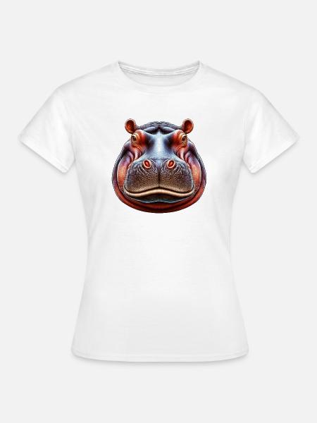 Nilpferd - Frauen T-Shirt - Weiß