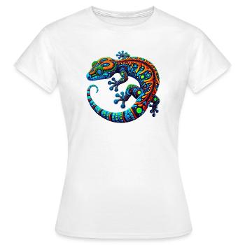 Gecko - T-shirt Femme - blanc - Devant - AI Model Female 172 dark (172cm)