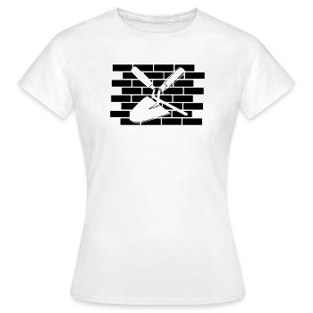Joint nail and trowel cut out - Women's T-Shirt - white - Front - AI Model Female 172 dark (172cm)