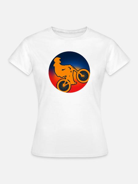 Fahrrad MTB Radfahren Geschenk - Frauen T-Shirt - Weiß
