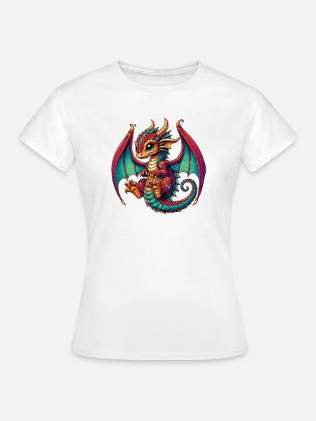 Baby-Drache - Frauen T-Shirt - Weiß