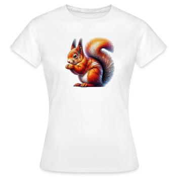 Écureuil - T-shirt Femme - blanc - Devant - AI Model Female 172 dark (172cm)