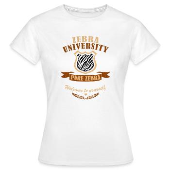 Zebra-Diplom - Frauen T-Shirt - Weiß - Vorne - AI Model Female 172 dark (172cm)