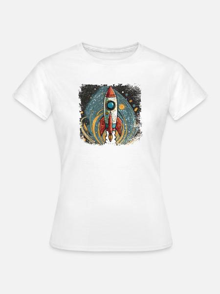 Rakete mit stylischem Design - Frauen T-Shirt - Weiß