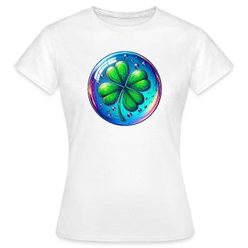 Trèfle à quatre feuilles - T-shirt Femme - blanc - Devant - AI Model Female 172 dark (172cm)