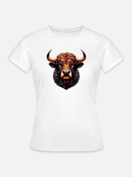 Stier - Frauen T-Shirt - Weiß