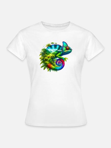 Chamäleon - Frauen T-Shirt - Weiß