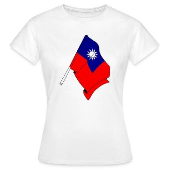 Drapeau de Taïwan - T-shirt Femme - blanc - Devant - AI Model Female 172 dark (172cm)