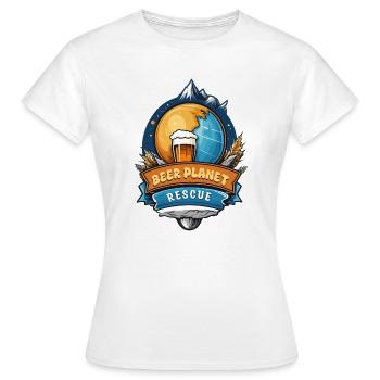 La bière sauve la planète - T-shirt Femme - blanc - Devant - AI Model Female 172 dark (172cm)