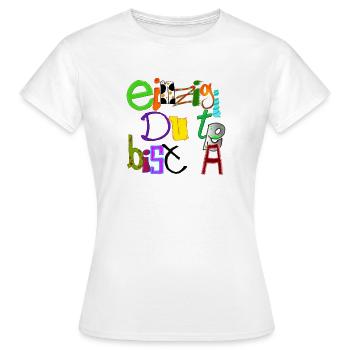 Einzigartig du bist - Frauen T-Shirt - Weiß - Vorne - AI Model Female 172 dark (172cm)