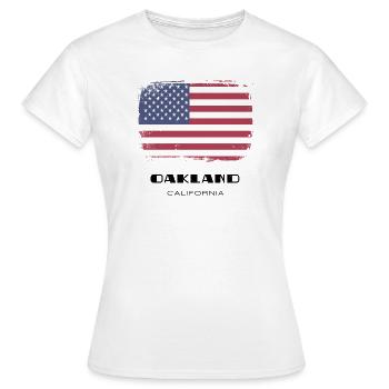 Oakland, Californie, États-Unis - T-shirt Femme - blanc - Devant - AI Model Female 172 dark (172cm)