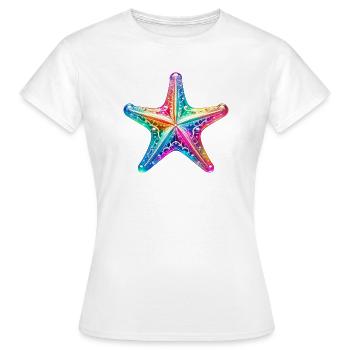 Seestern - Frauen T-Shirt - Weiß - Vorne - AI Model Female 172 dark (172cm)