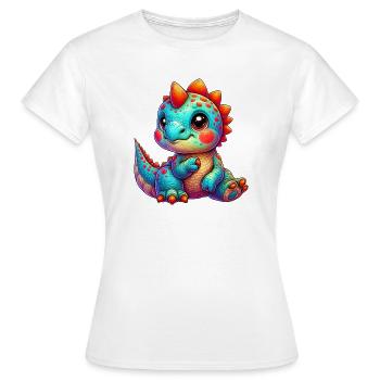 Dinosaurier - Frauen T-Shirt - Weiß - Vorne - AI Model Female 172 dark (172cm)