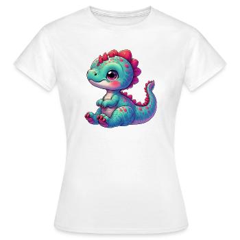 Dinosaure - T-shirt Femme - blanc - Devant - AI Model Female 172 dark (172cm)