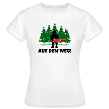 Scie bois déclaration foresterie bûcheron boiseries - T-shirt Femme - blanc - Devant - AI Model Female 172 dark (172cm)