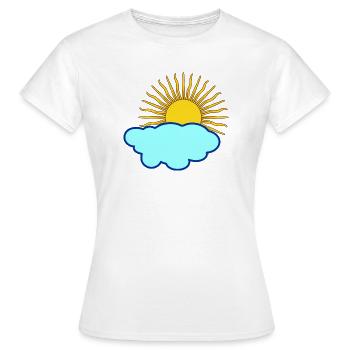 Sun behind cloud - Women's T-Shirt - white - Front - AI Model Female 172 dark (172cm)