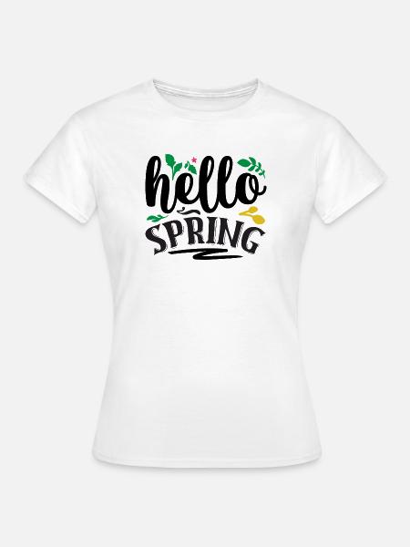 Hallo Frühling - Frauen T-Shirt - Weiß