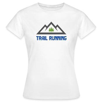 Course en sentier - T-shirt Femme - blanc - Devant - AI Model Female 172 dark (172cm)
