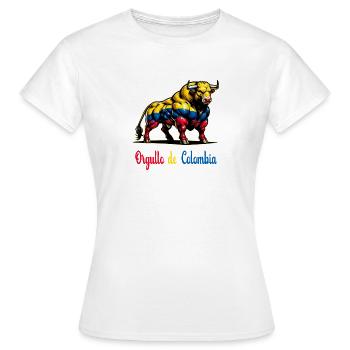 This is the pride of Colombia's flag - Women's T-Shirt - white - Front - AI Model Female 172 dark (172cm)