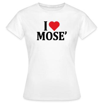T-Shirt I love Mose T-Shirt Geschenkidee - Frauen T-Shirt - Weiß - Vorne - AI Model Female 172 dark (172cm)