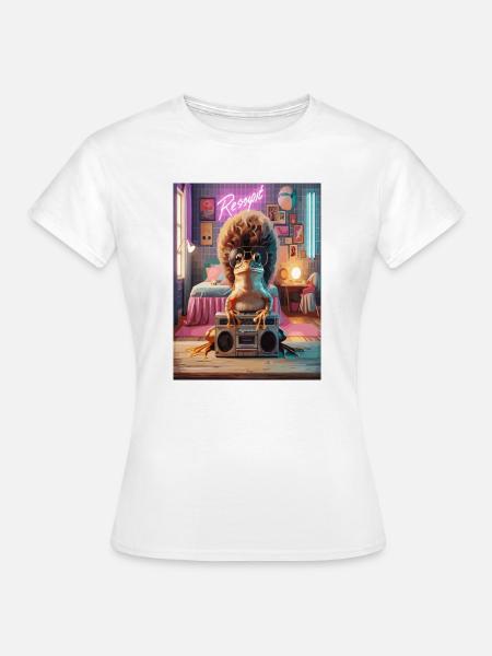Lounge-Dschungel Igel mit Sonnenbrille - Frauen T-Shirt - Weiß