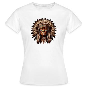 Amerikanisch Indianer Amerikanische Rote Haut - Frauen T-Shirt - Weiß - Vorne - AI Model Female 172 dark (172cm)