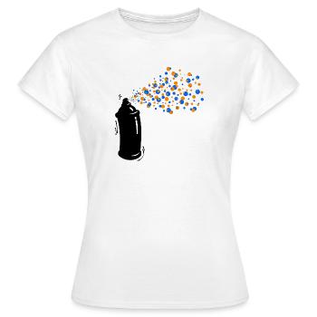Wildstyle Sprayer Graffti Spraydose Strassenkunst - Frauen T-Shirt - Weiß - Vorne - AI Model Female 172 dark (172cm)