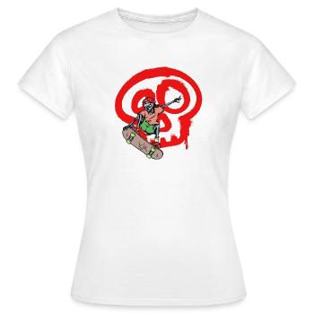 Art, Street Art, Graffiti, Dessin, Wildstyle - T-shirt Femme - blanc - Devant - AI Model Female 172 dark (172cm)