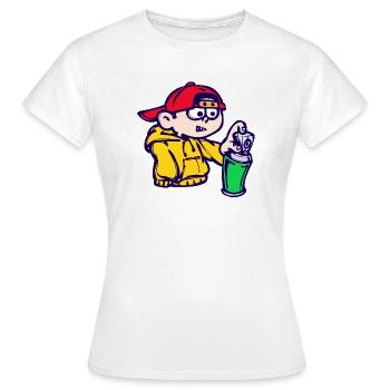 Strassenkunst Wildstyle Sprayer Graffiti Spraydose - Frauen T-Shirt - Weiß - Vorne - AI Model Female 172 dark (172cm)