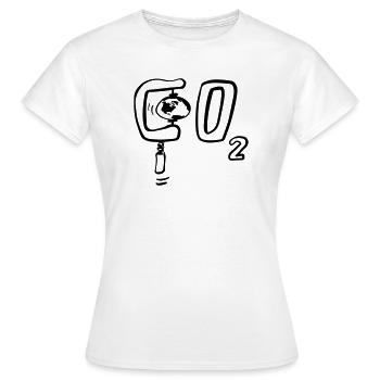Unter CO2 Druck - Erde im Klimawandel - Frauen T-Shirt - Weiß - Vorne - AI Model Female 172 dark (172cm)