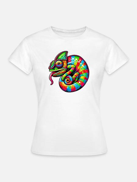 Chamäleon - Frauen T-Shirt - Weiß