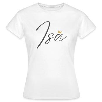 T-shirt Princess Isa Crown Aesthetics pour filles - T-shirt Femme - blanc - Devant - AI Model Female 172 dark (172cm)
