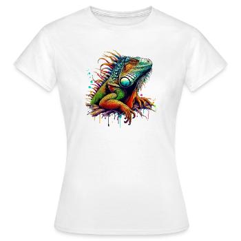 Leguan - Frauen T-Shirt - Weiß - Vorne - AI Model Female 172 dark (172cm)